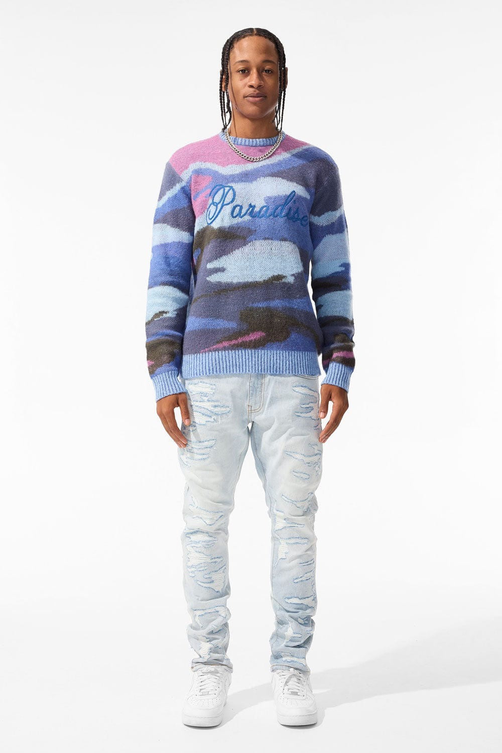 JORDAN CRAIG "ROCKAWAY" DENIM SKINNY ICED WHITE