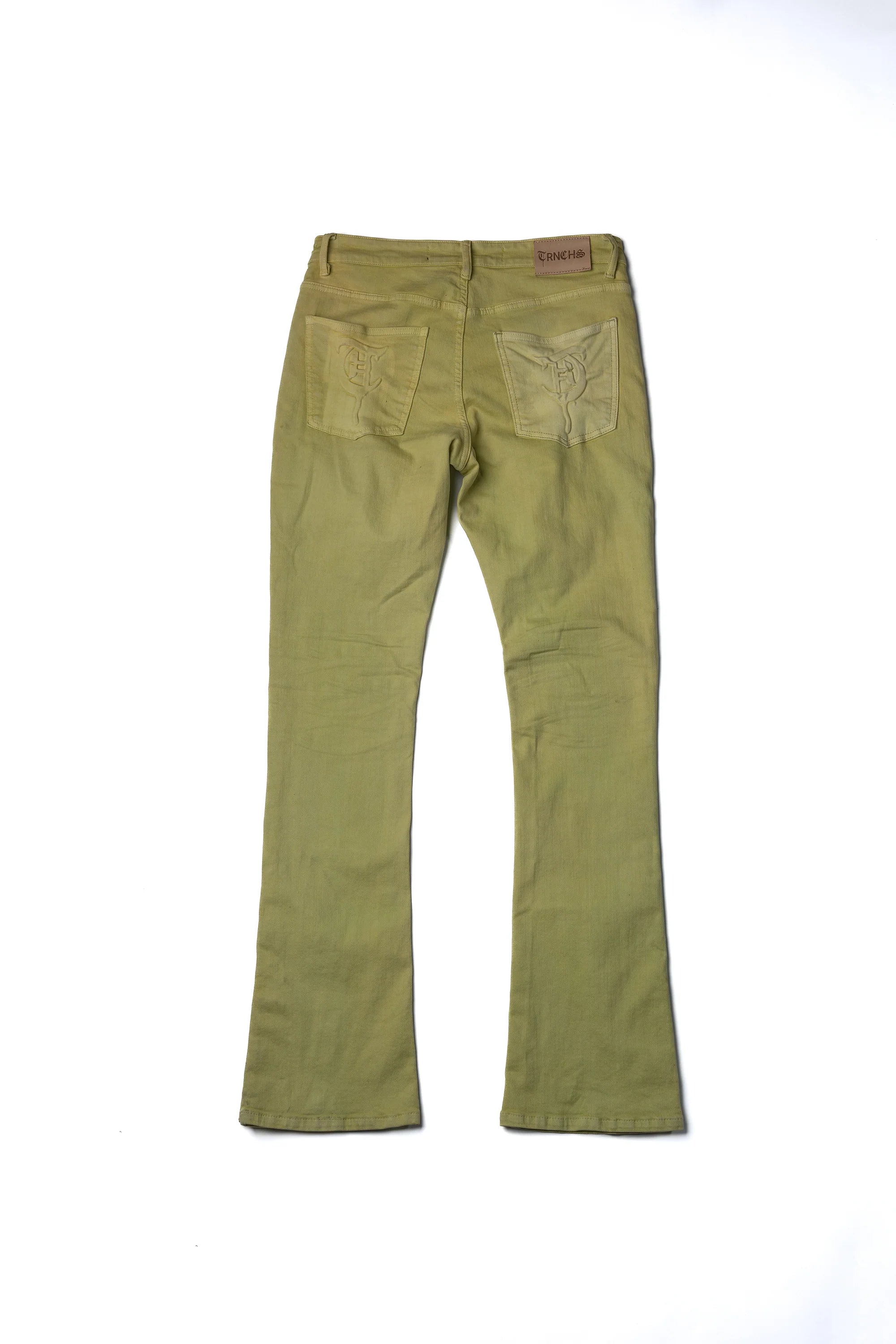 TRNCHS "BUTTON FLY" STACKED GREEN