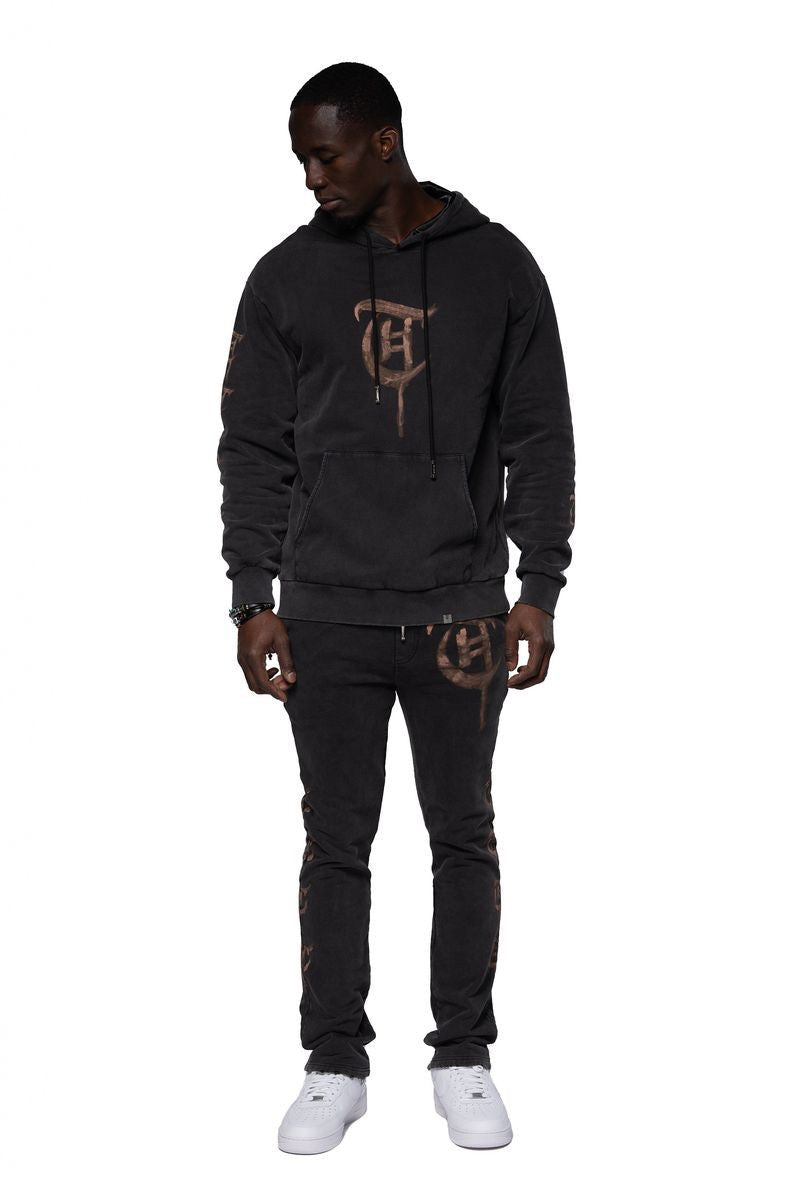 Trnchs "Calligraphy" Hoodie Vintage Black