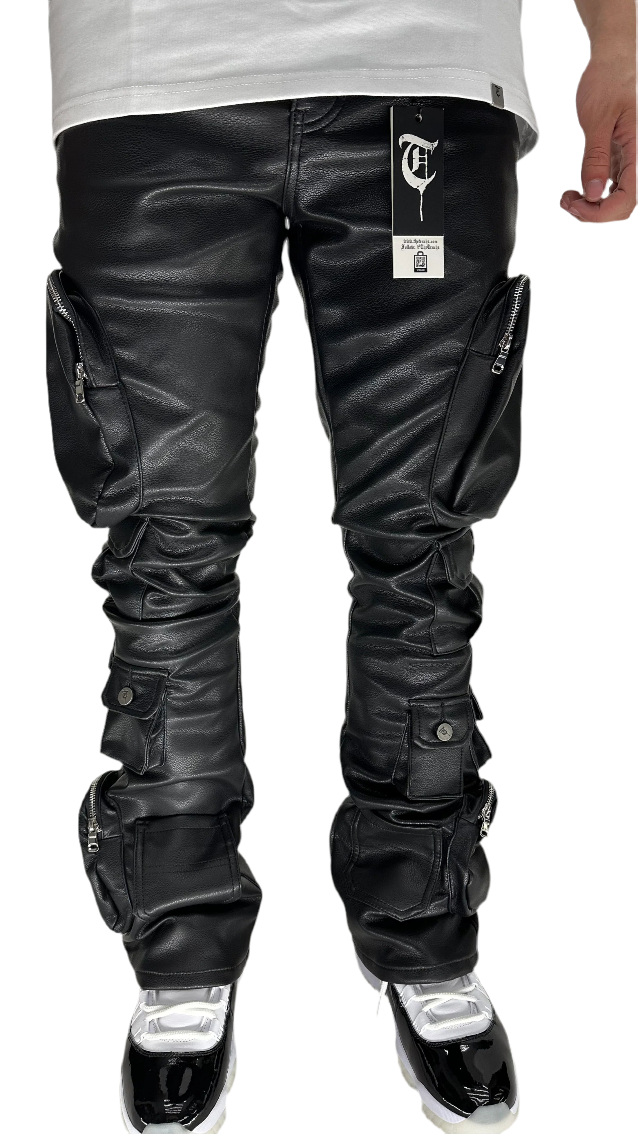 Trnchs "Khurasan" Stacked Leather Black