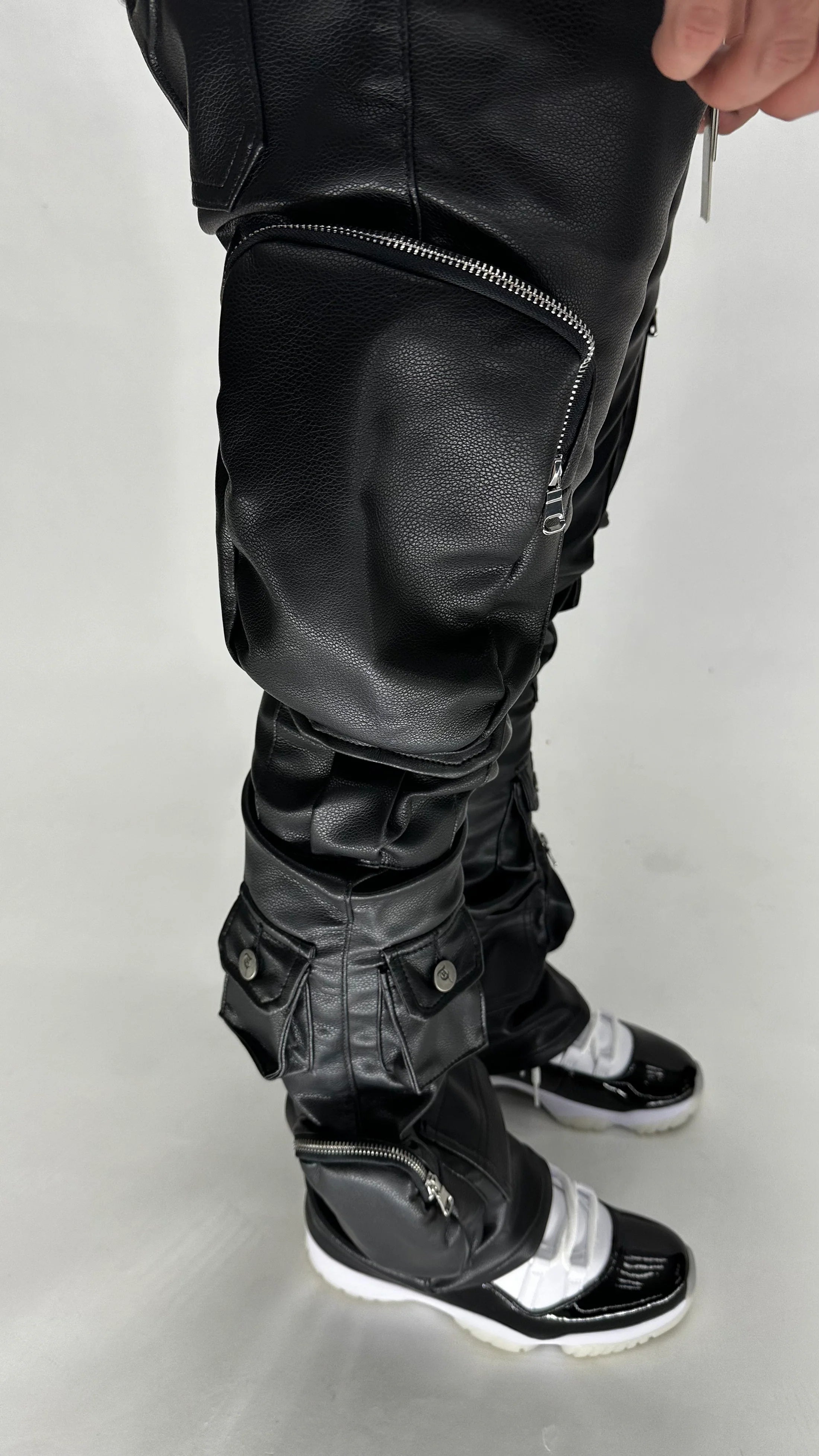Trnchs "Khurasan" Stacked Leather Black