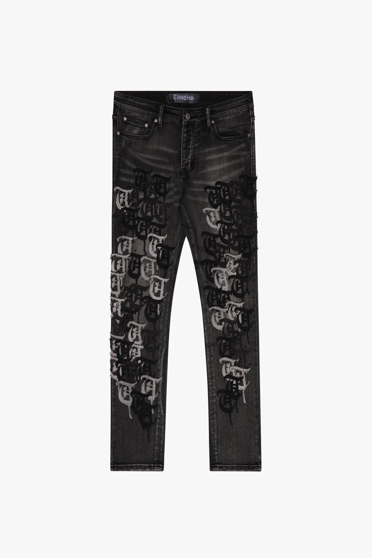 TRNCHS "Sinjil" Skinny Denim Black Washed