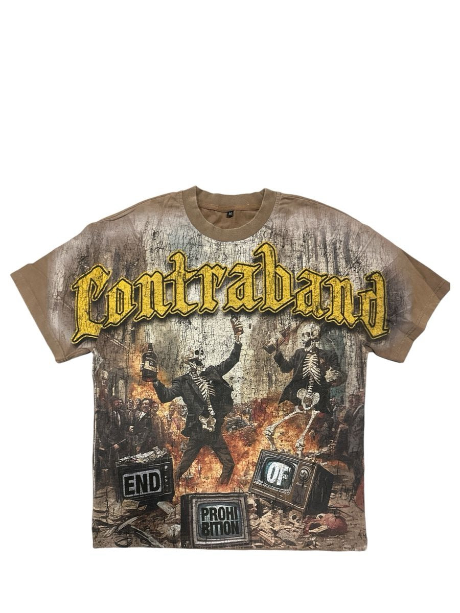 Concept "Contraband" Tee Brown Wash