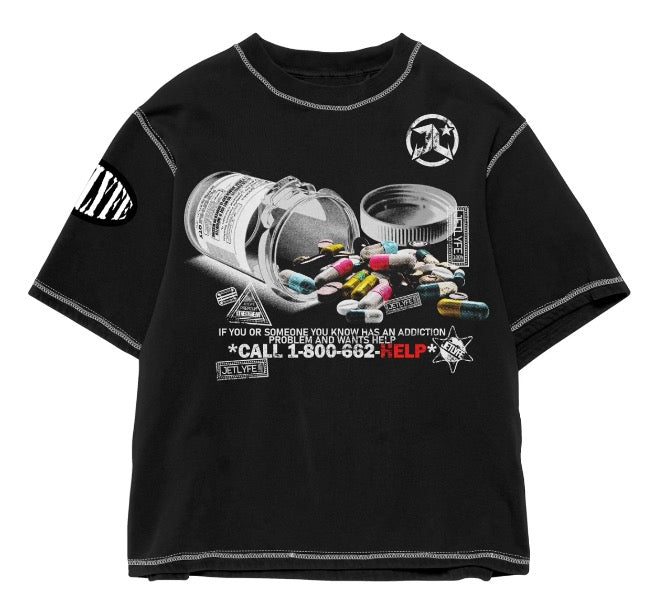 Jetlyfe "Drugs V3" Oversized Tee Black
