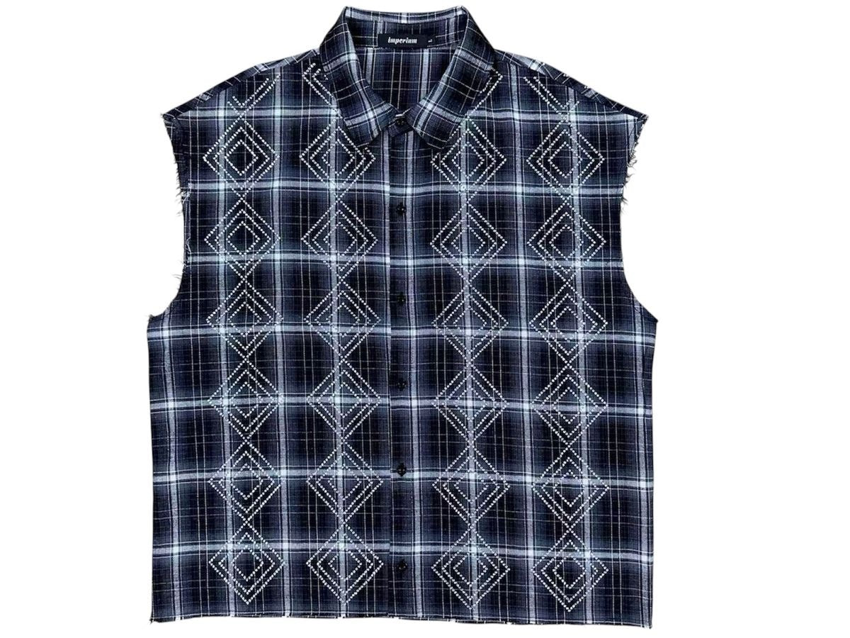 Prestige "Fannel" Cut Off Shirt Blue