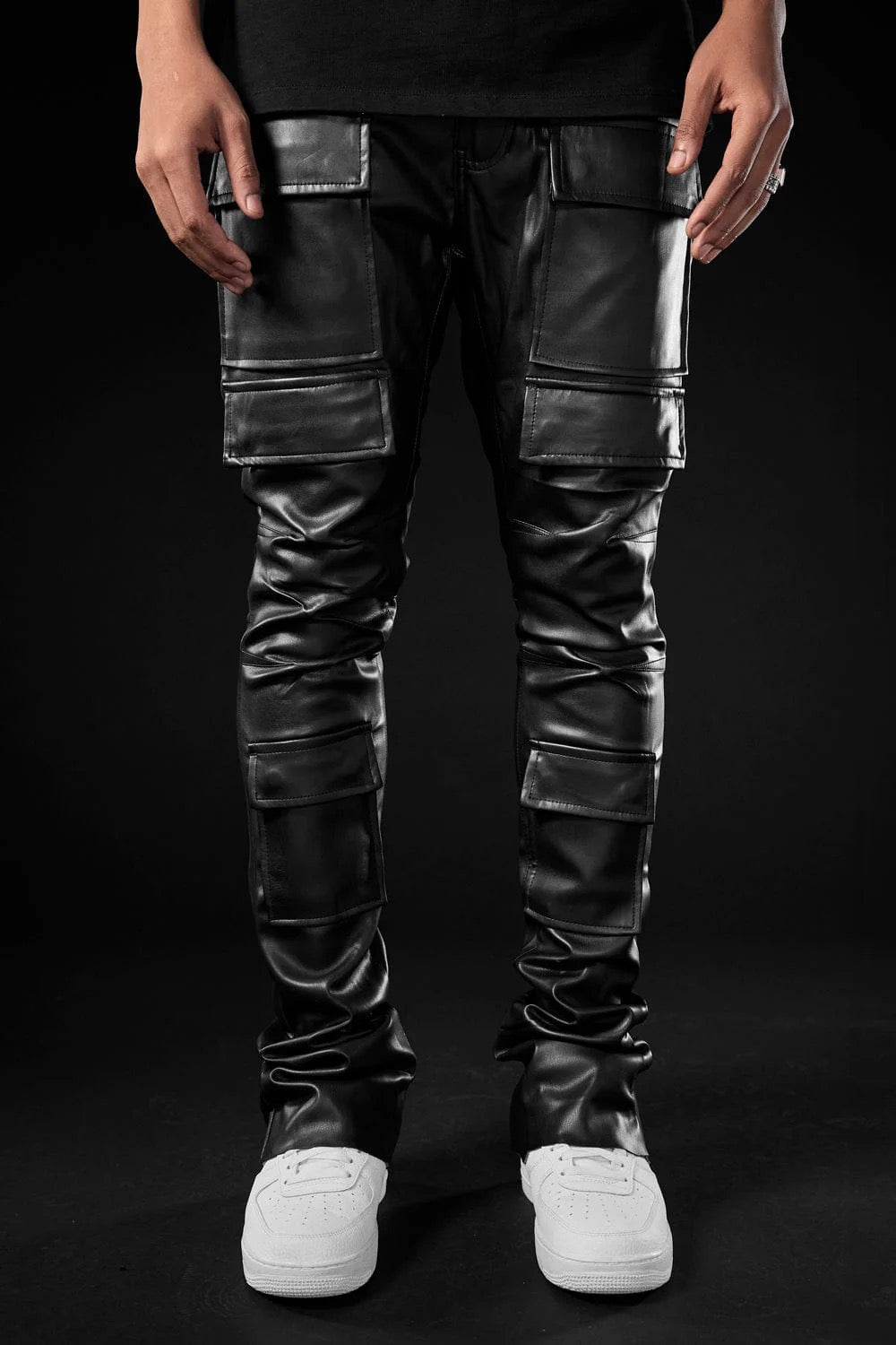 Jordan Craig "Thriller Cargo" Stacked Leather Black