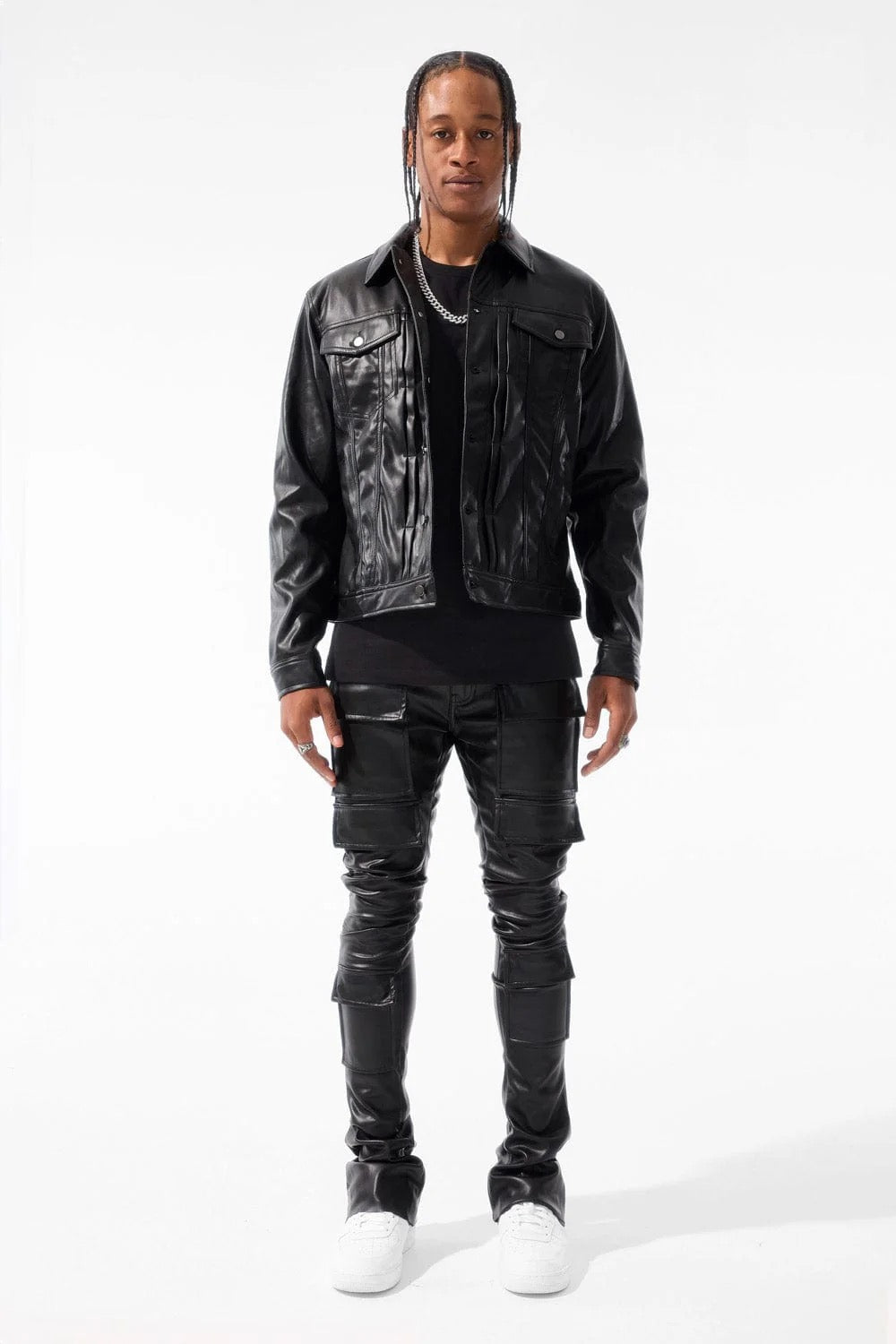 Jordan Craig "Thriller Cargo" Stacked Leather Black