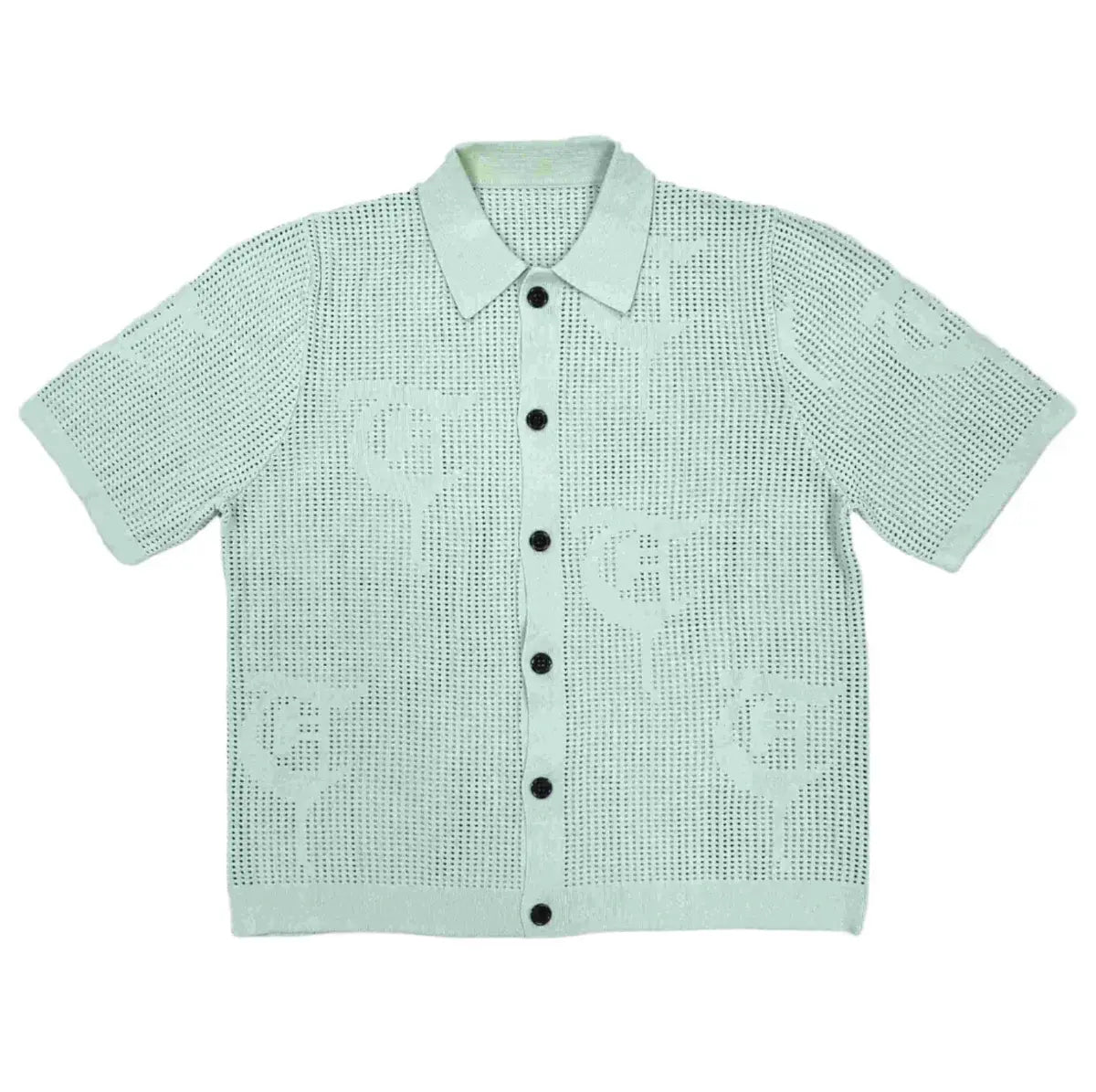 Trnchs "Bahr" Button Up Mint Blue