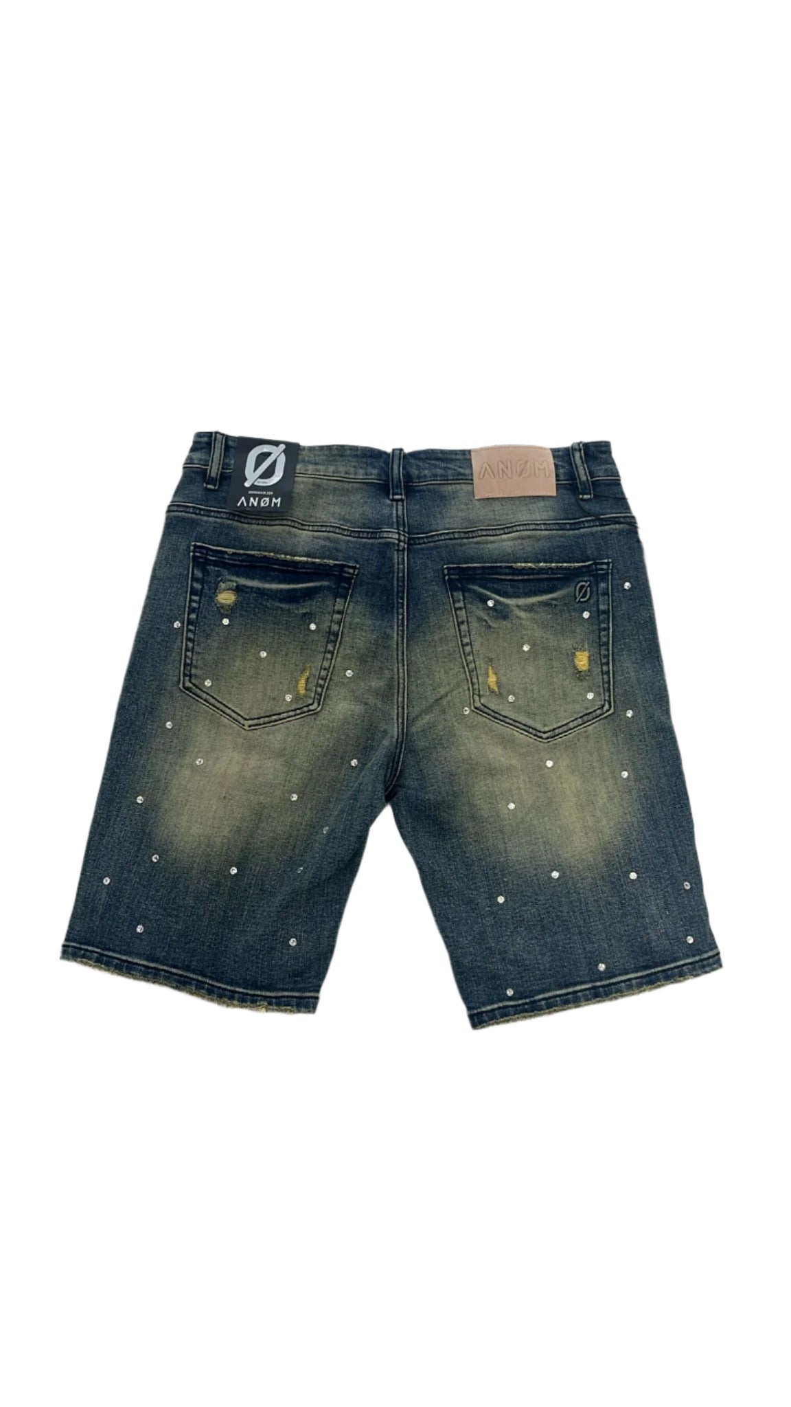 Anom Customized Diamond Shorts Vintage Blue