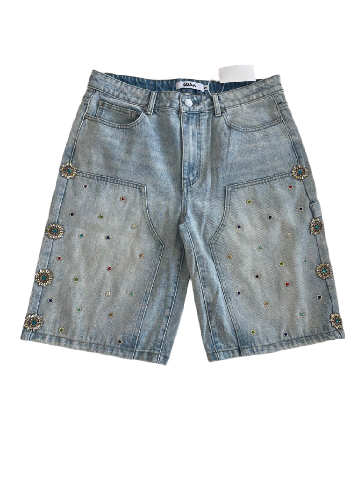 Duaa "Impressive" Jewel Shorts Blue Wash