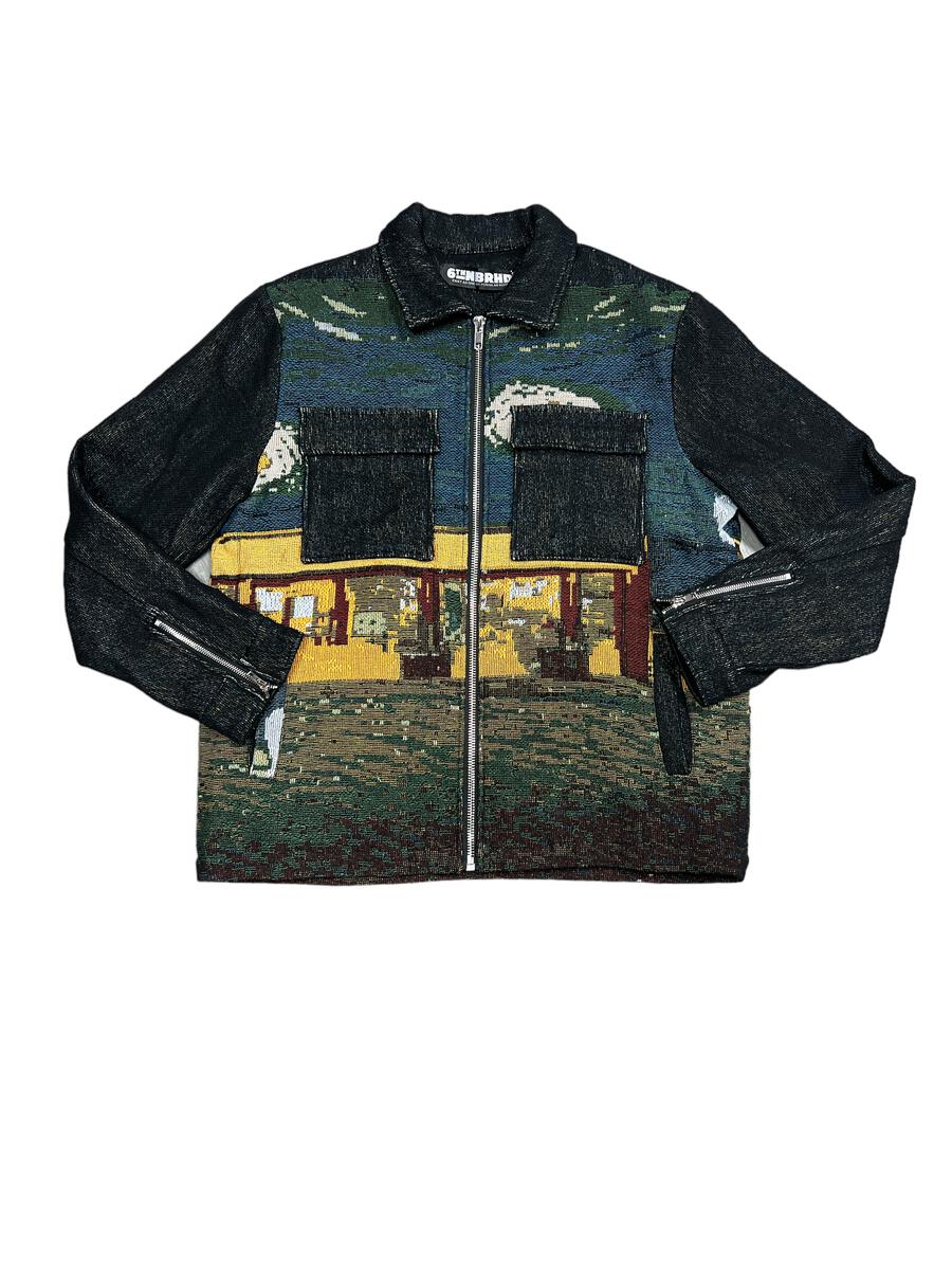 6THNBRHD "STORE FRONT" JACKET BLACK MULTI