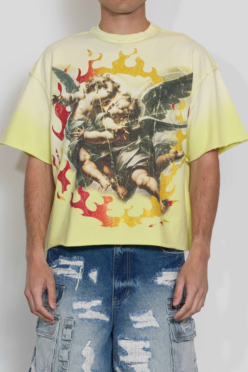 First Row "ANGELIC REVELATION" TEE cropped Yellow