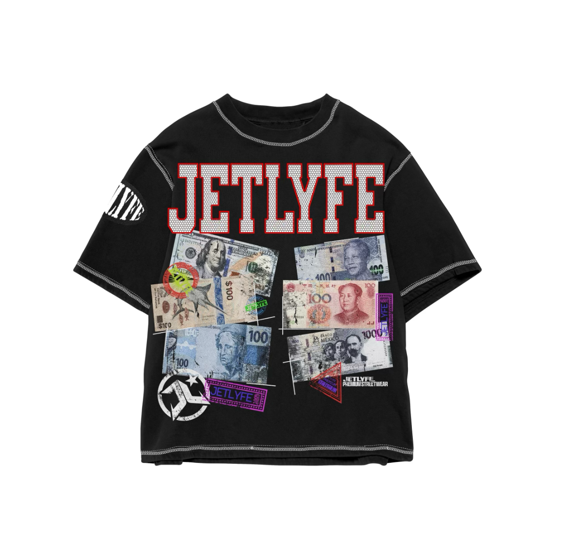 Jetlyfe "99 Problems" Tee  Black/White