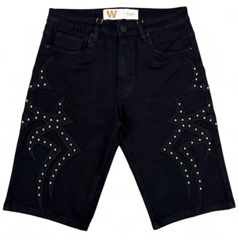 Waimea "studded shorts black"