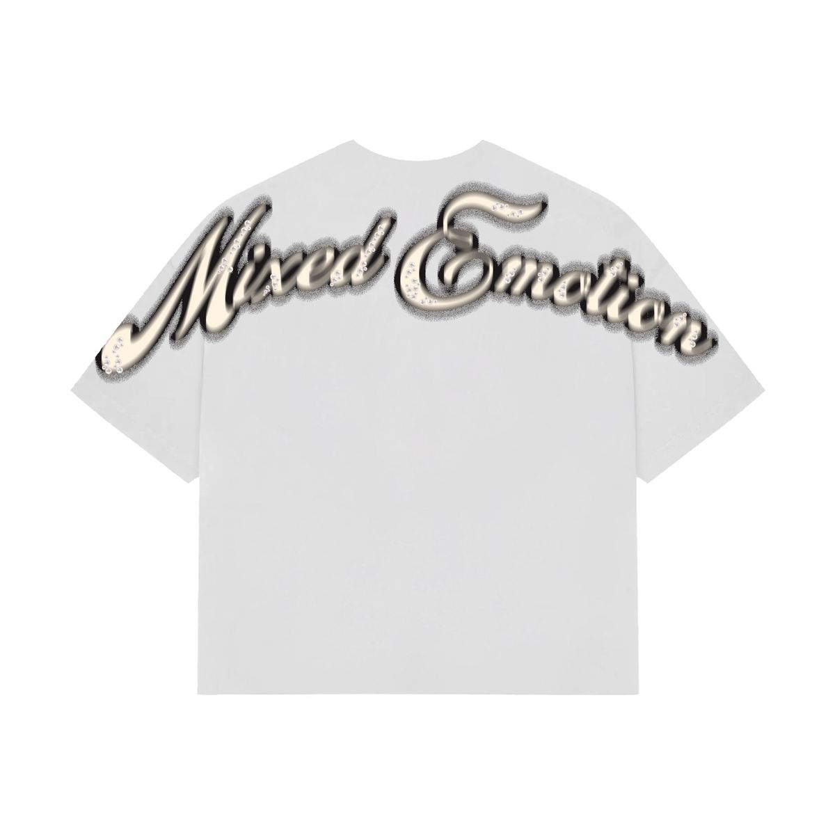 Mixed Emotion "Pearl" Cropped Tee White