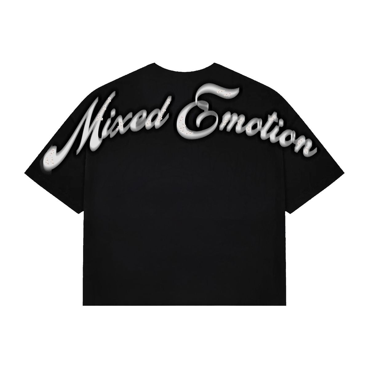 Mixed Emotion "Pearl" Cropped Tee Black