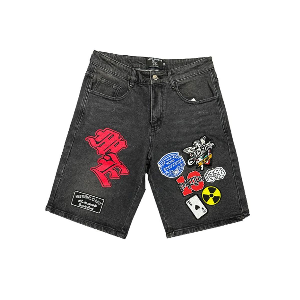 Mixed emotion "Danger Patch Shorts"