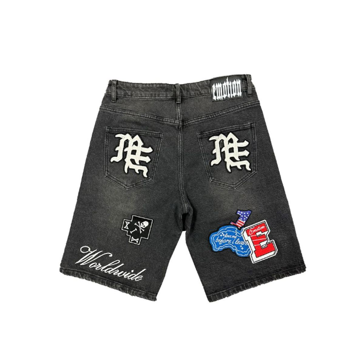 Mixed emotion "Danger Patch Shorts"