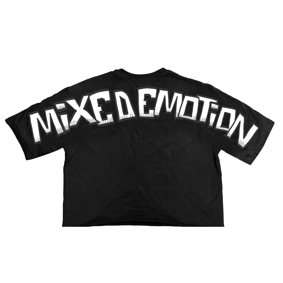 MIXED EMOTION "MONSTER" CROPPED TEE BLACK
