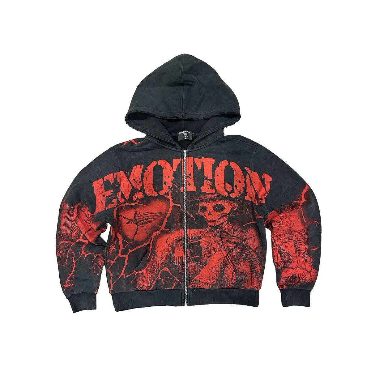 Mixed Emotion "Deserted" Hoodie Acid Wash