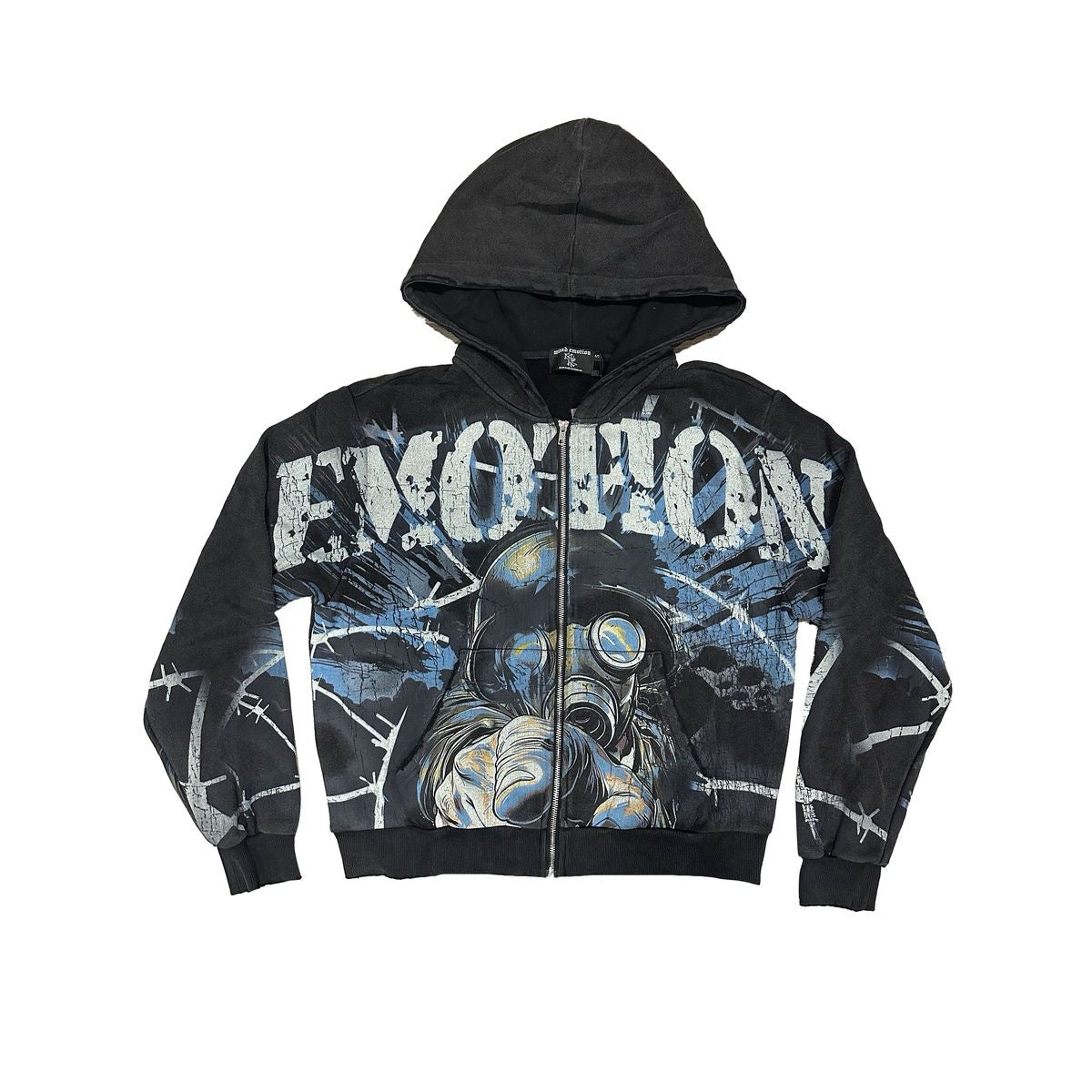 Mixed Emotion "Radioactive" Hoodie Acid Wash