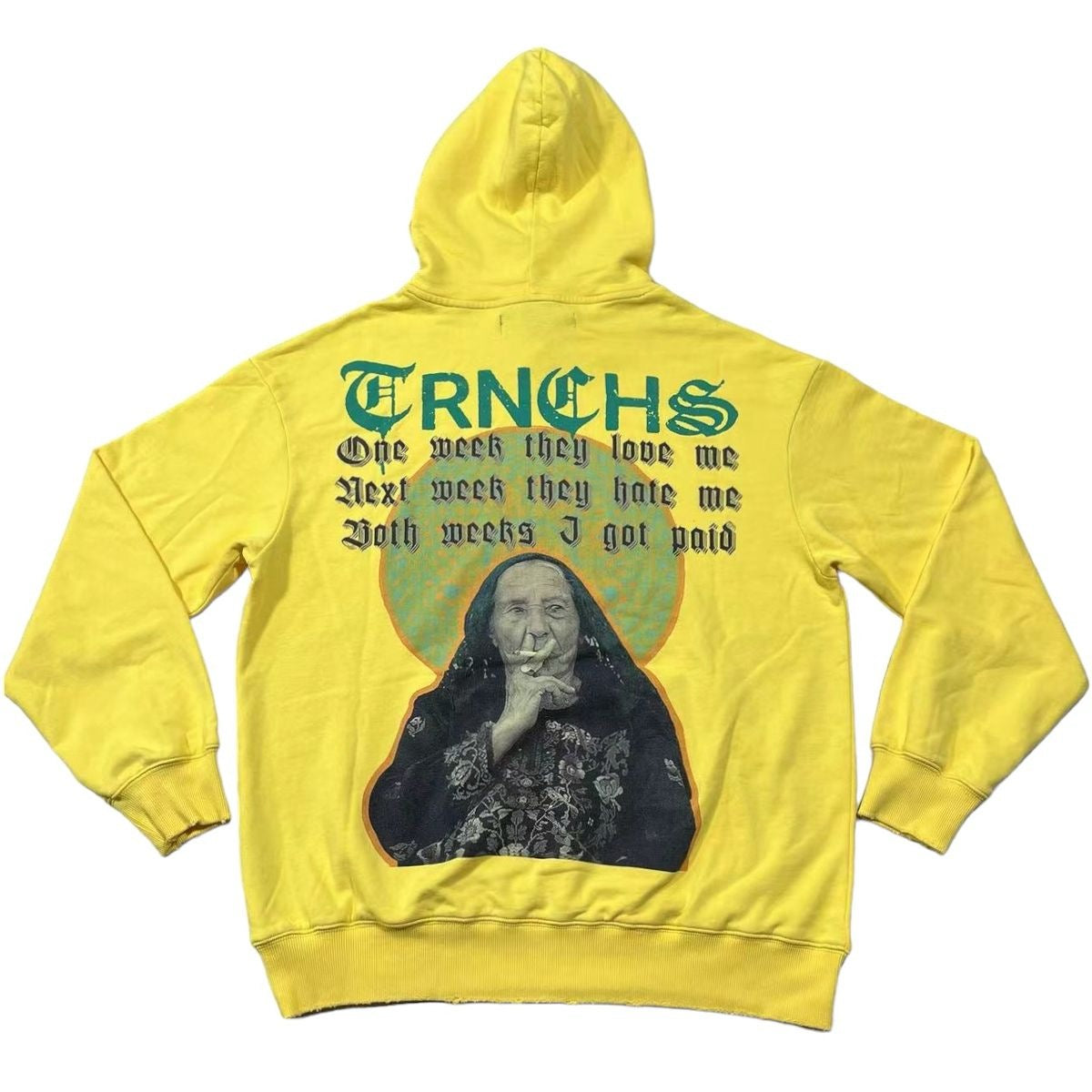 Trnchs "Smoking Siti" Hoodie Vintage Yellow