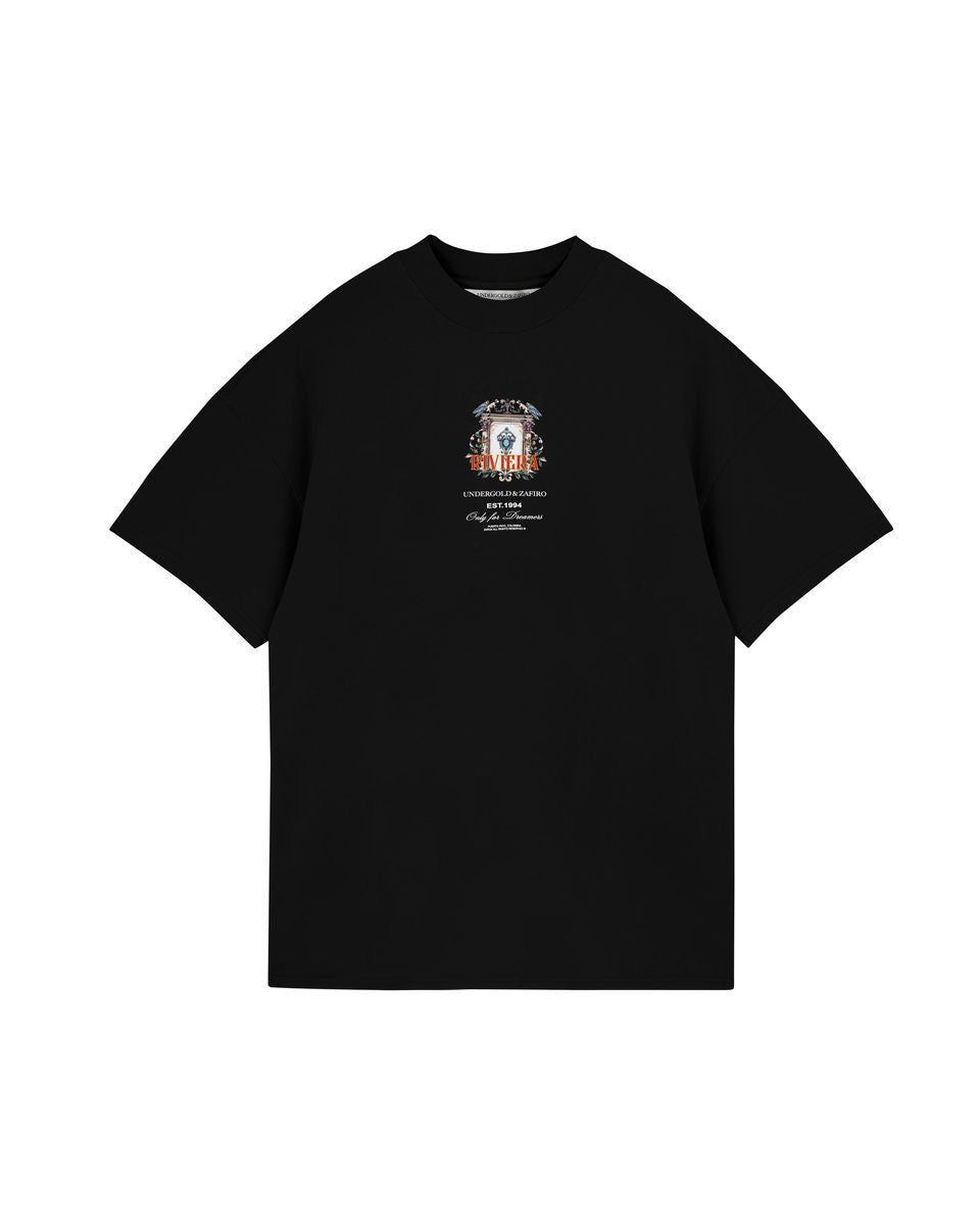 UNDERGOLD INTERNACIONAL "RIVIERA DOOR" TEE BLACK