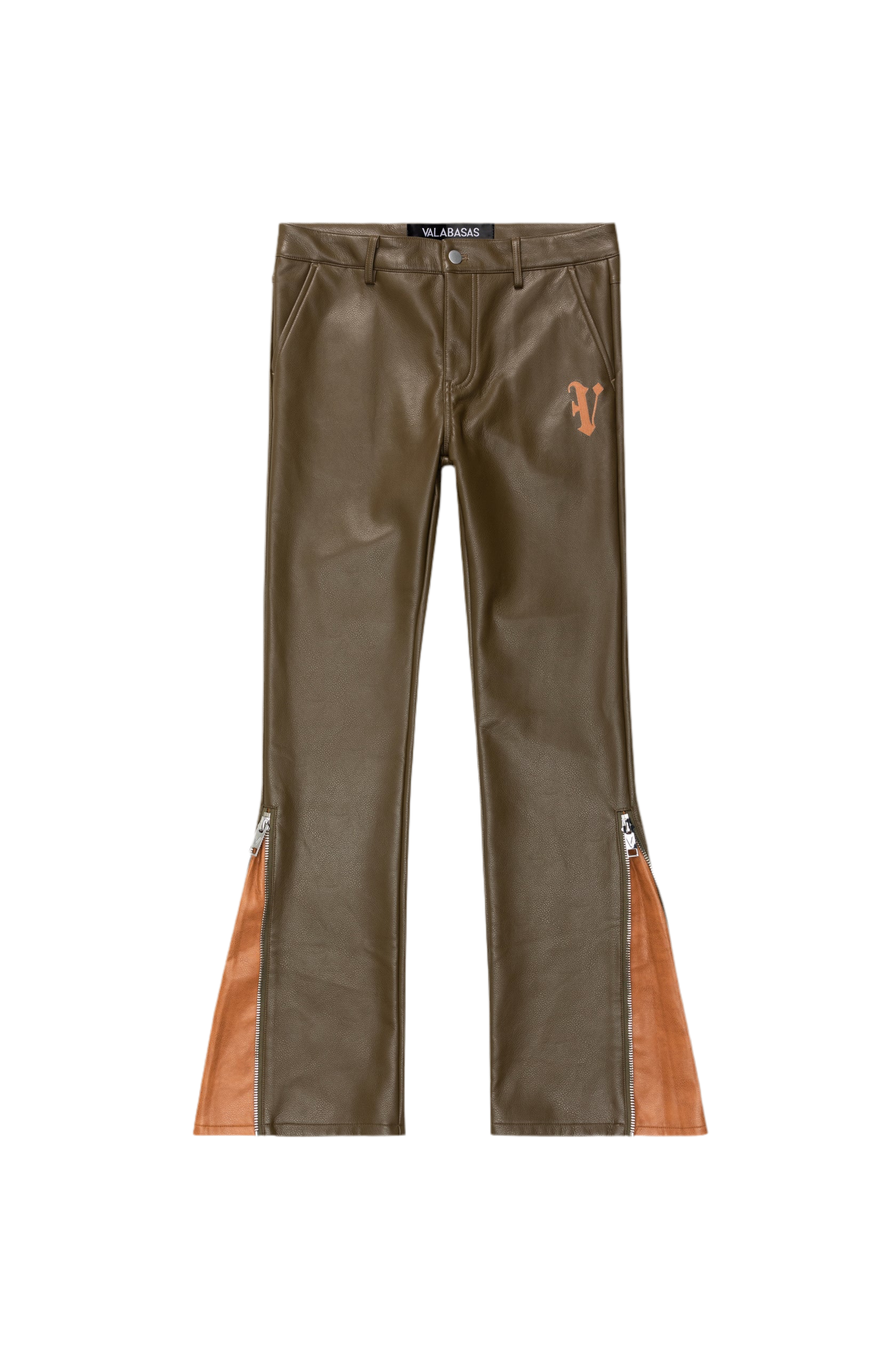 VALABASAS "CERNIERA? STACKED FLARE OLIVE MOCHA