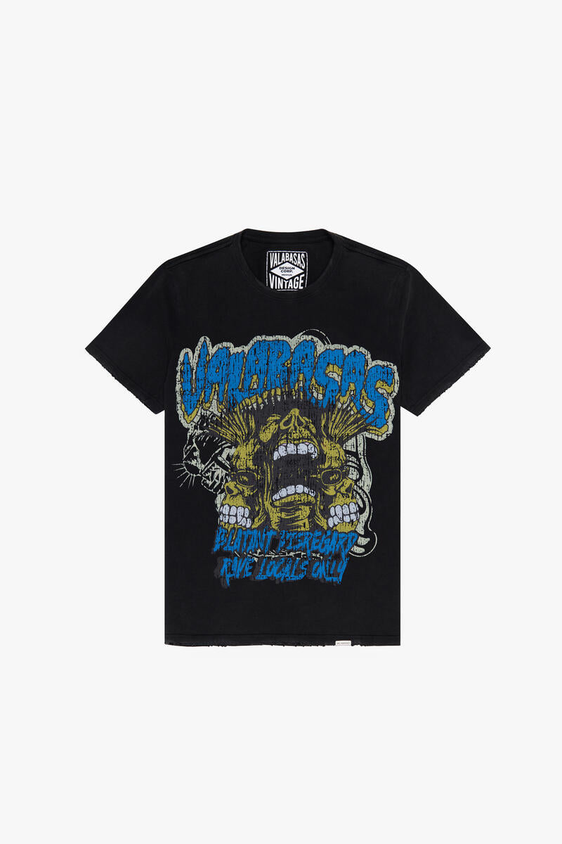VALABASAS "PUNKED" TEE VINTAGE BLACK
