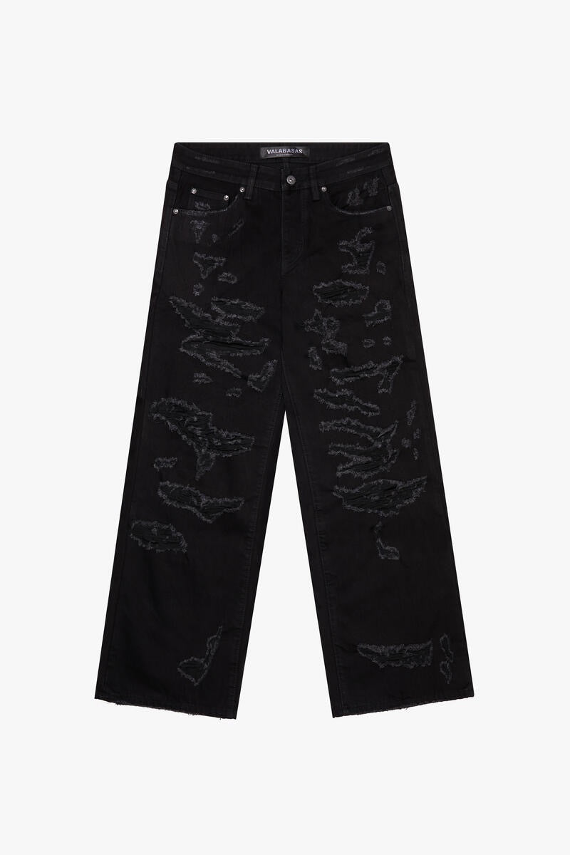 Valabasas "Splinter" Baggy Denim Jet Black