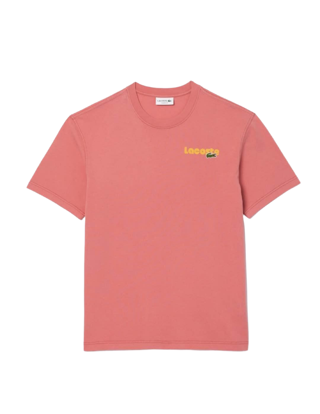 LACOSTE "WASHED EFFECT" TEE SIERRA RED