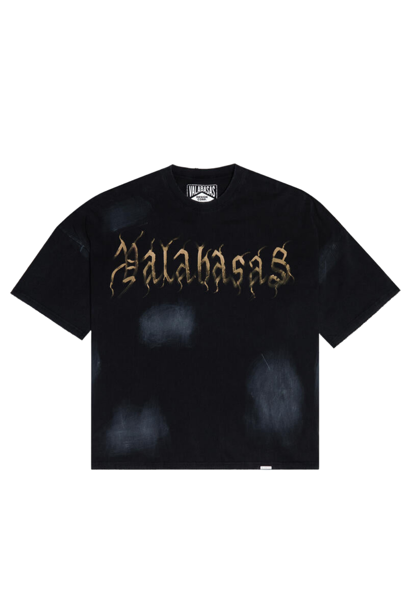 VALABASAS "INKED ELEGANCE" OVERSIZED TEE VIN. BLACK