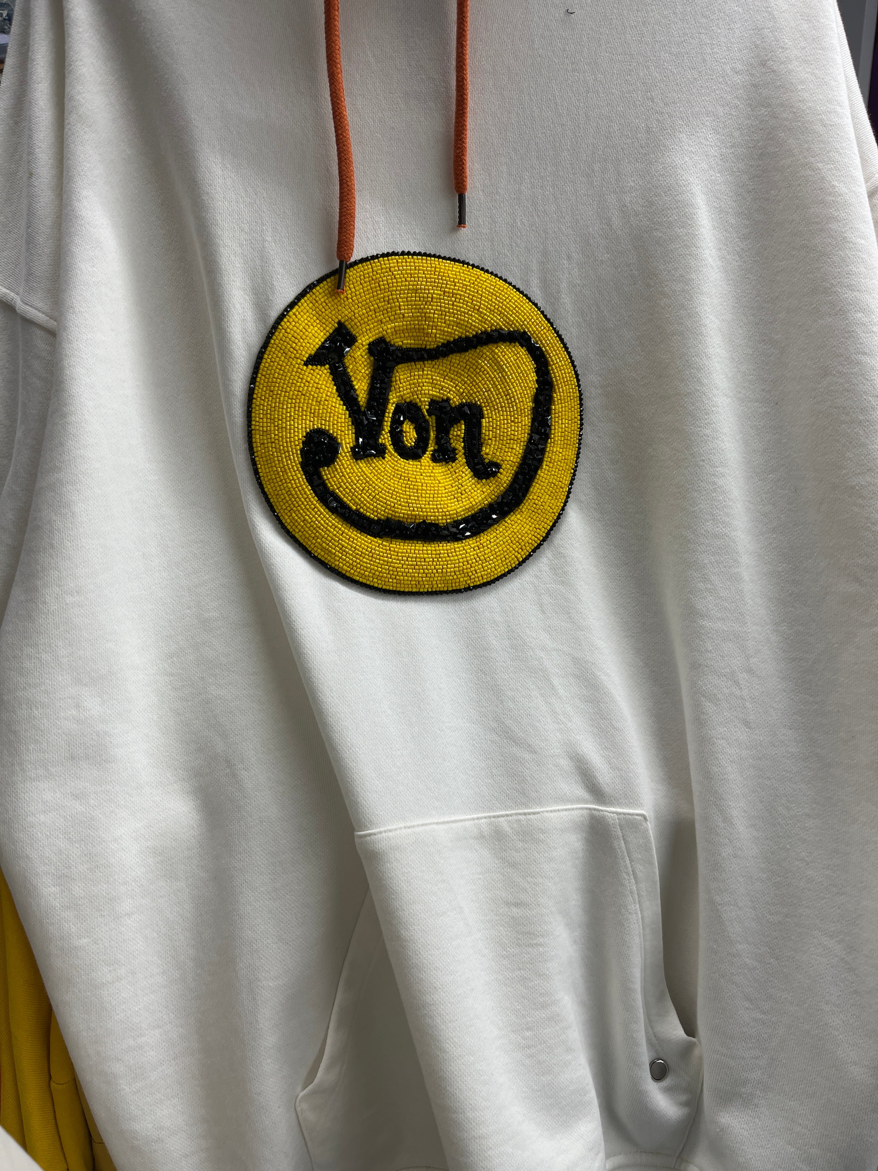 Von Dutch "hoodie" white/yellow