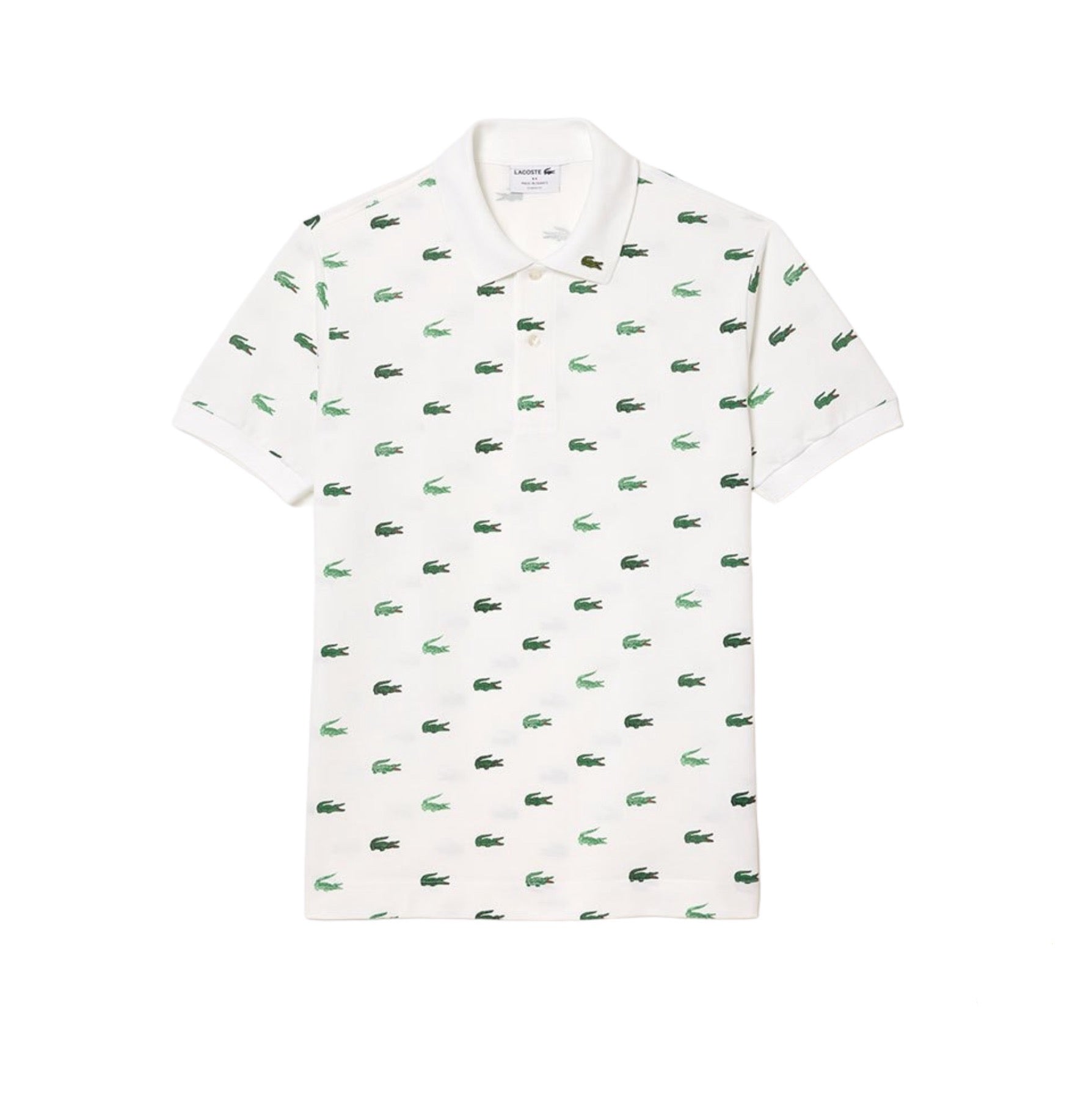 LACOSTE "MULTI CROC" TEE WHITE