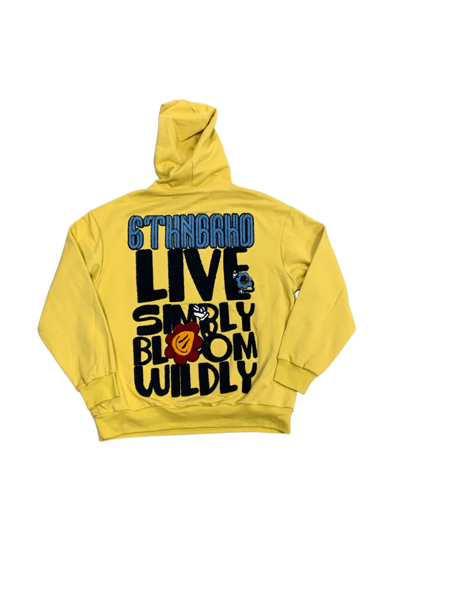 6THNBRHD "WILD BLOOM" HOODIE YELLOW