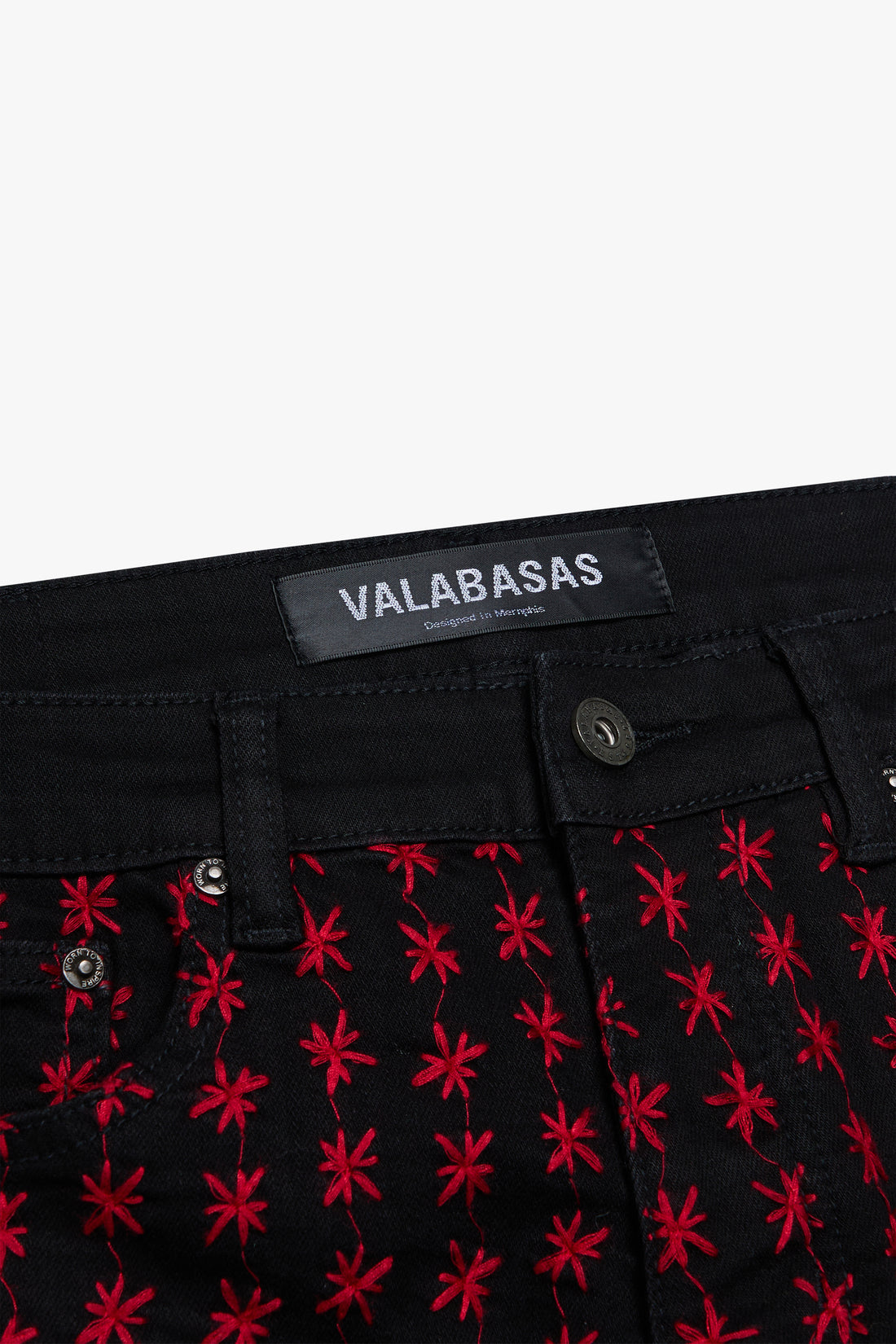 VALABASAS "ASTERISK" SKINNY BLACK/RED