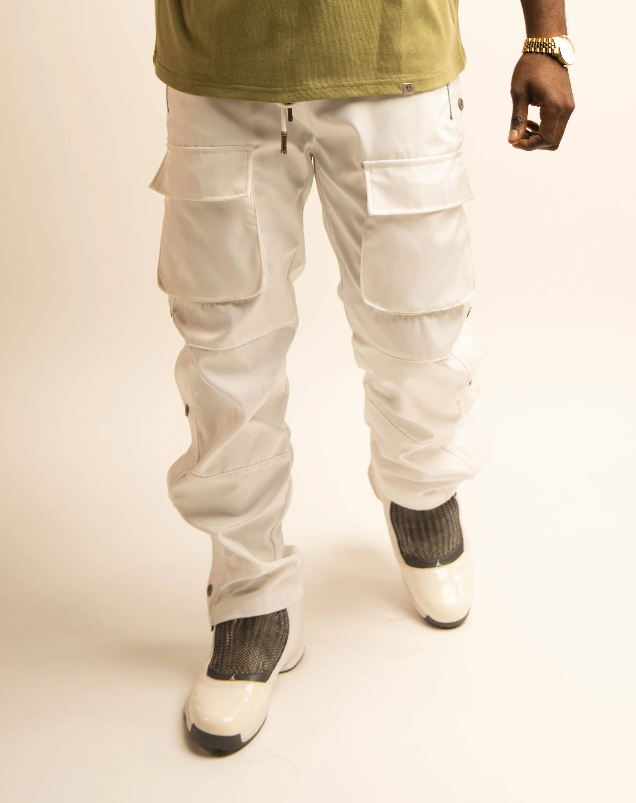 Trnchs "Al-Hudaydah" Cargo Pants Snap White