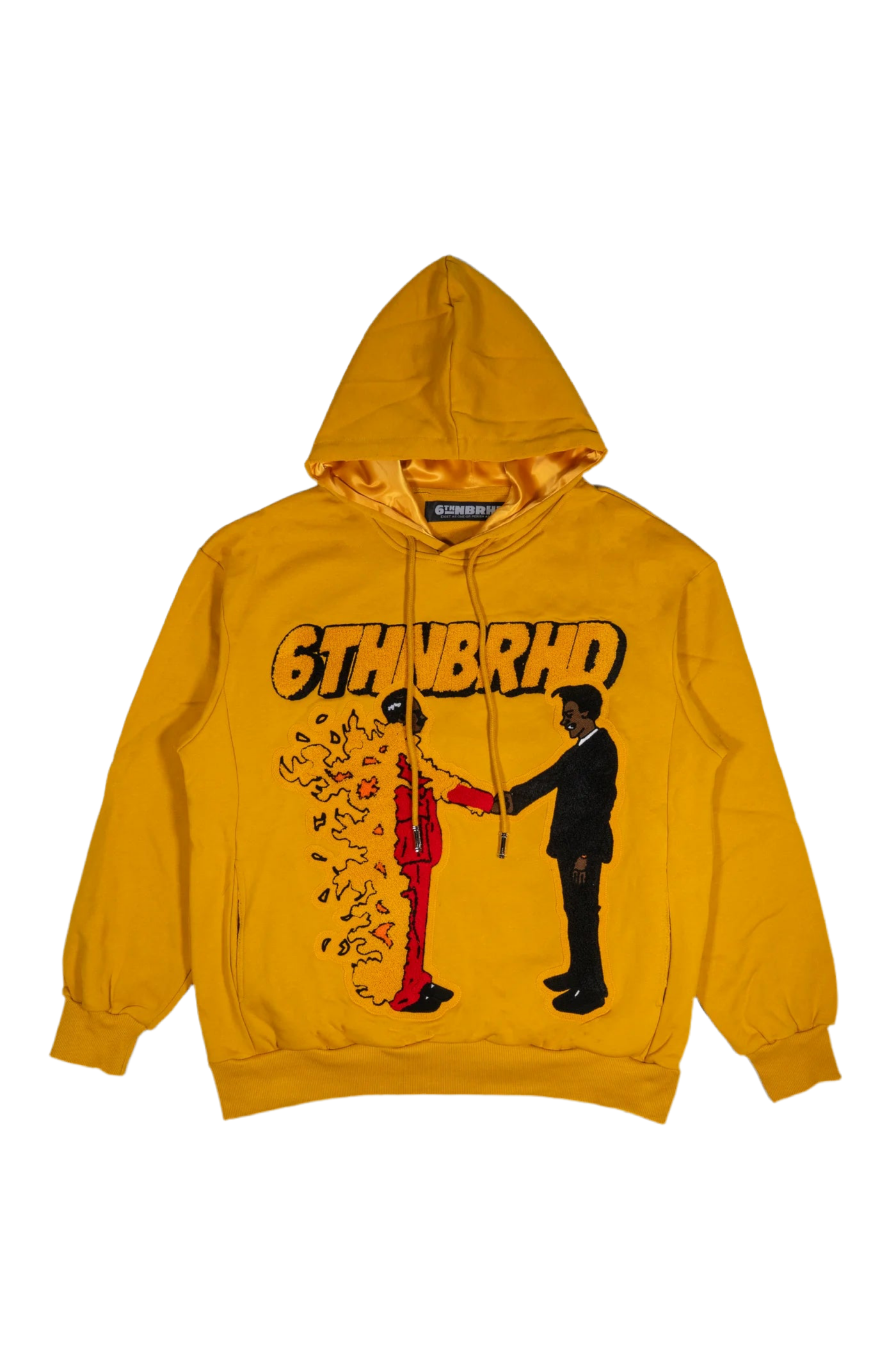 6THNBRHD "TWO SIDES" HOODIE YELLOW