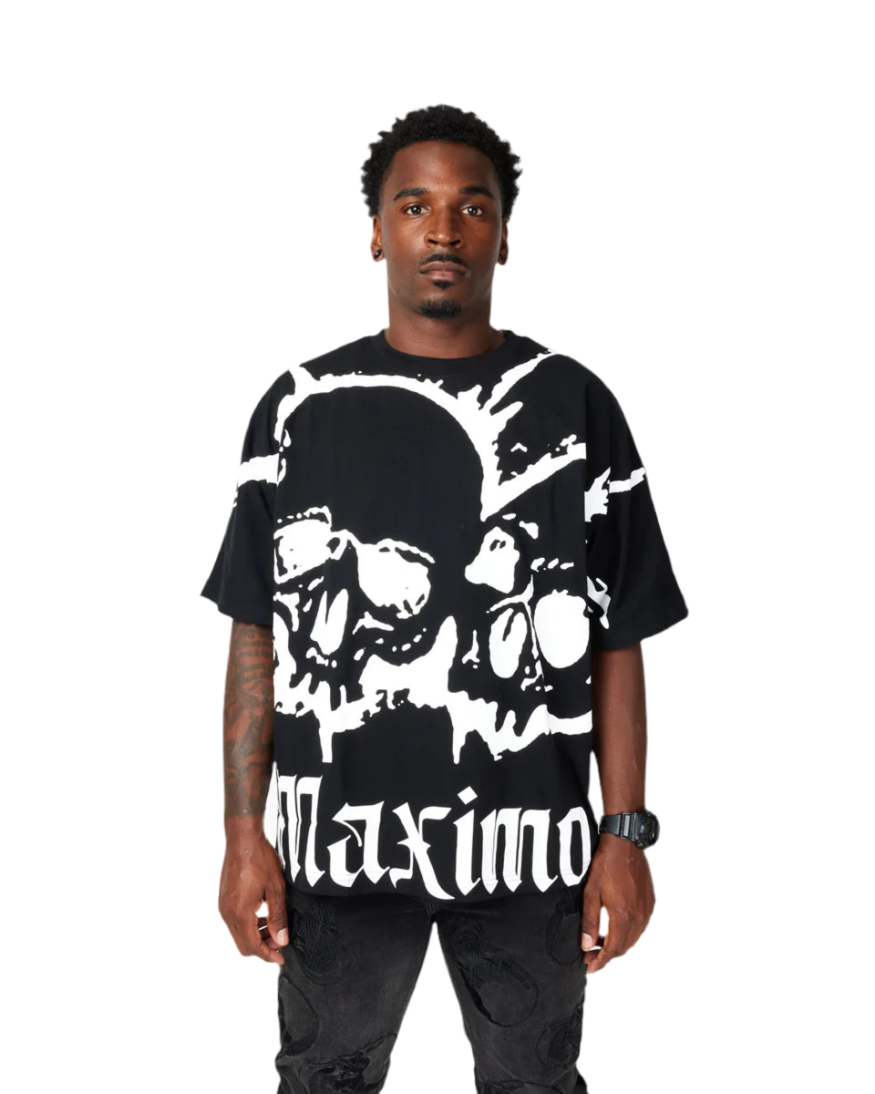 MAXIMO APPAREL "SKULL CRUSH" OVERSIZED TEE