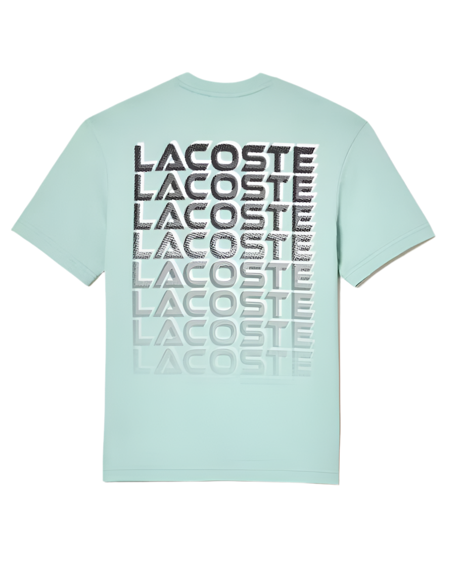 LACOSTE "PRINTED HEAVY" TEE TEAL