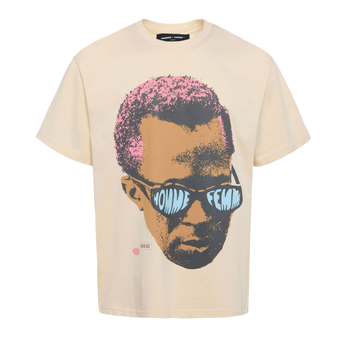 HOMME FEMME "MILES AHEAD" TEE CREAM/MULTI