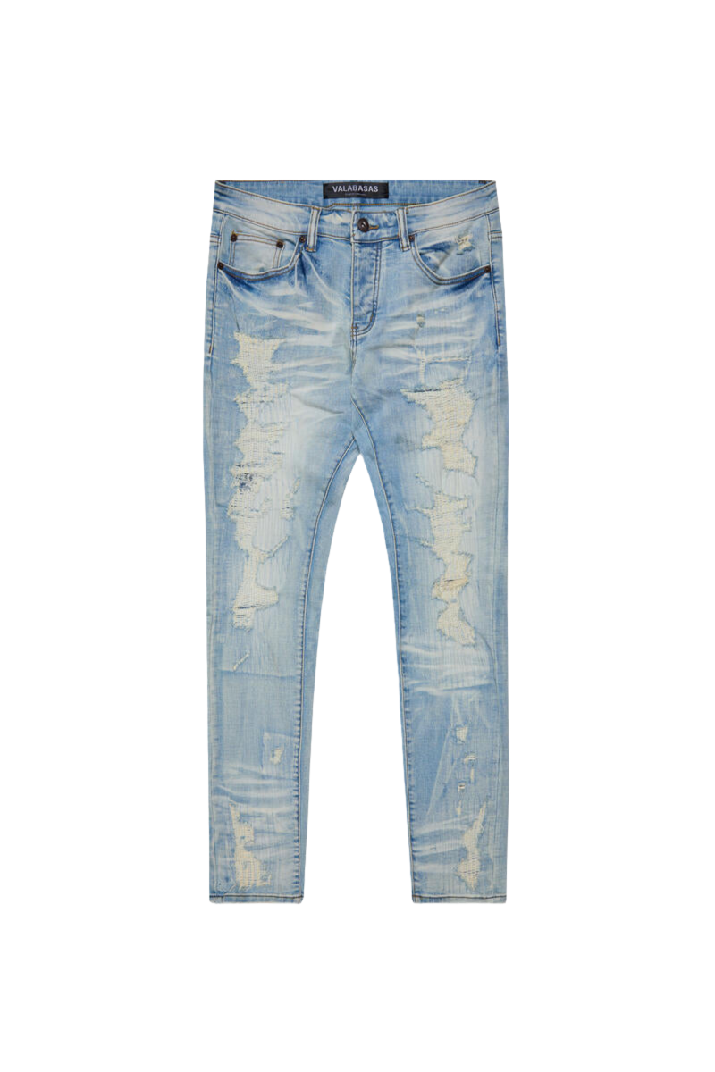 VALABASAS “TEARAWAY” SKINNY LT.BLUE WASH