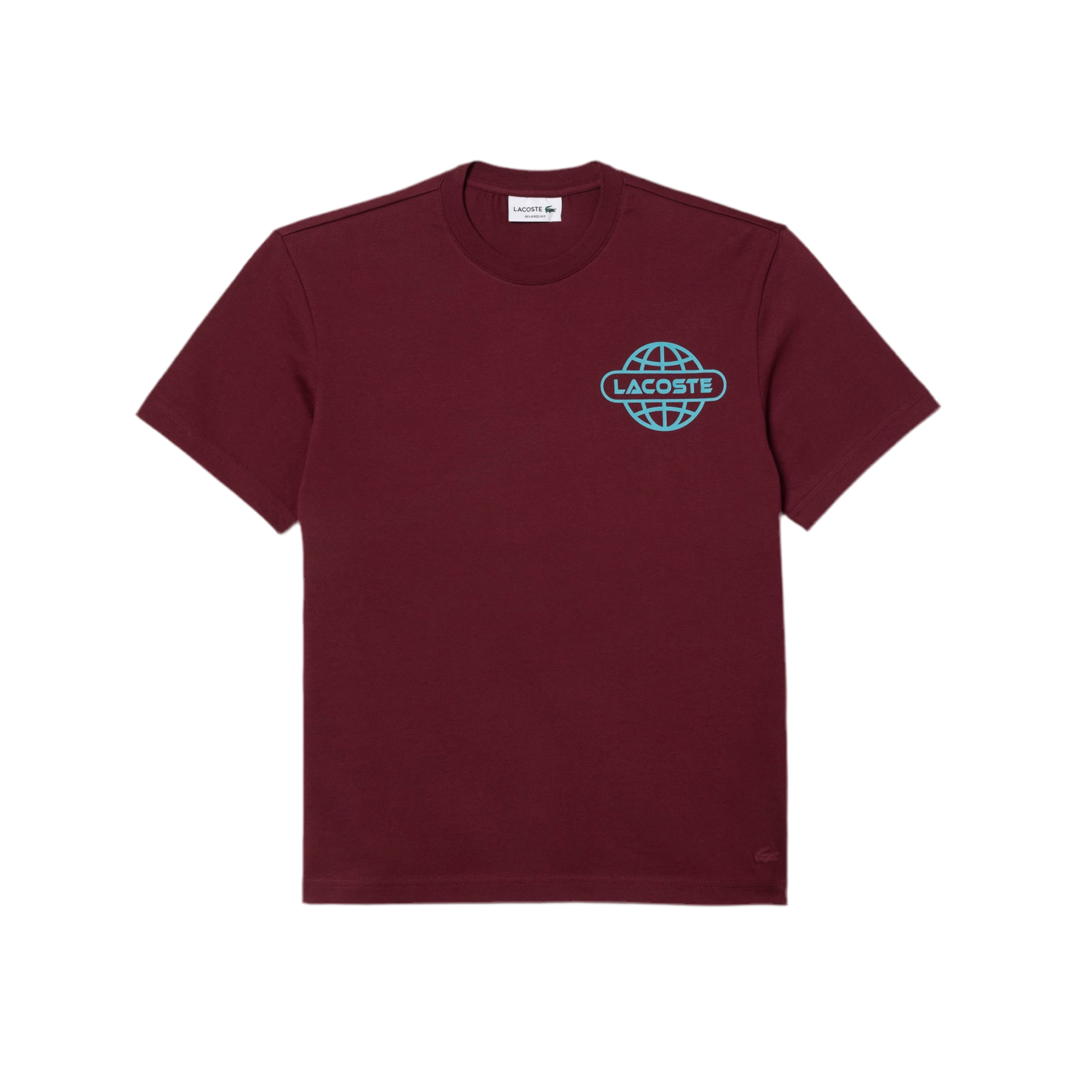 LACOSTE "PRINTED HEAVY" TEE BURGUNDY