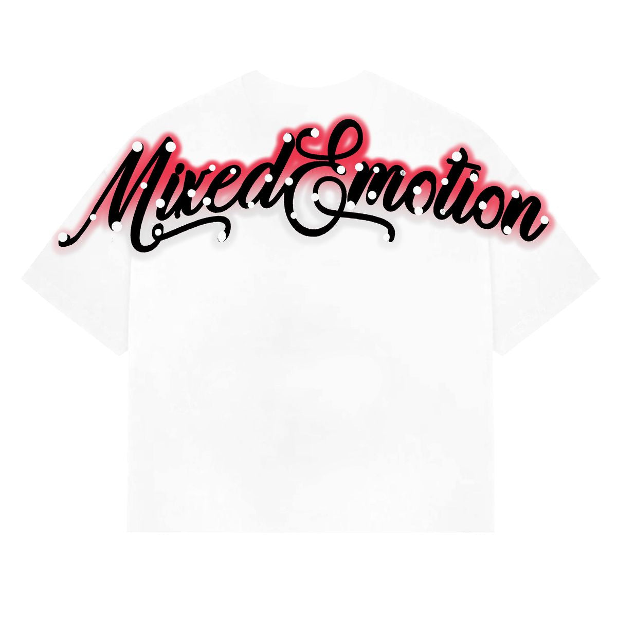 Mixed Emotion Bliss Cropped Tee White