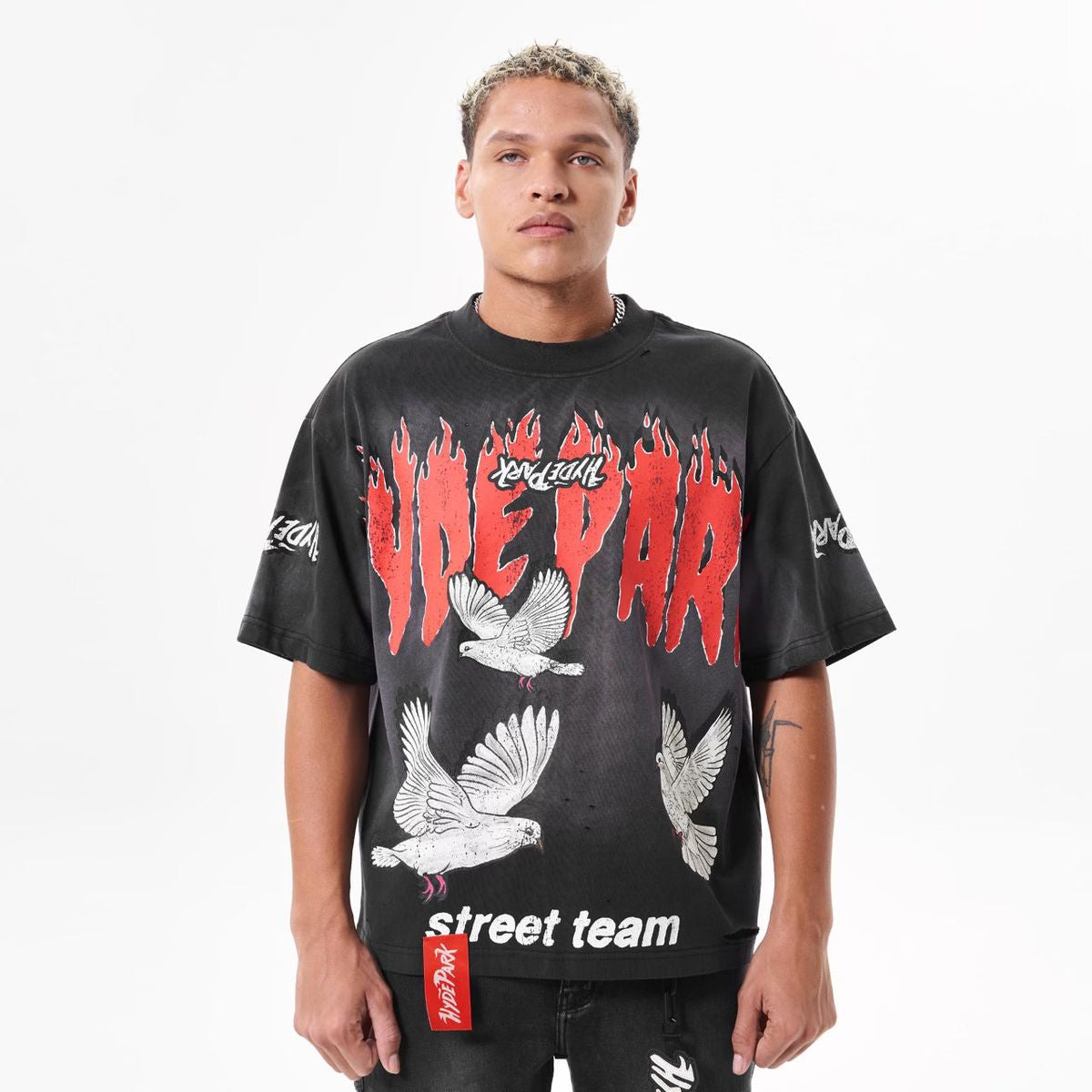 HydePark Dover Street Team Tee - Red Black