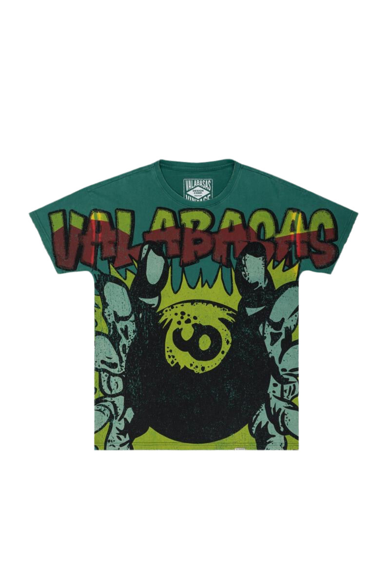 VALABASAS "8BALL" TEE VINTAGE GRASS GREEN