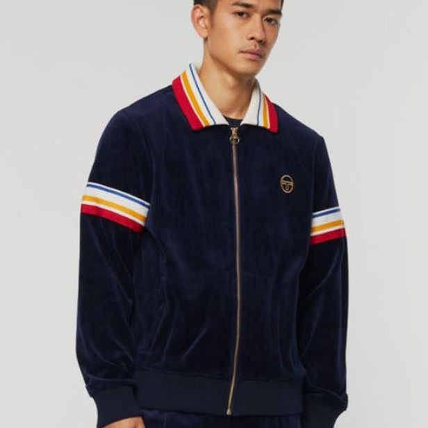 Sergio Tacchini Goran Velour Jacket Navy