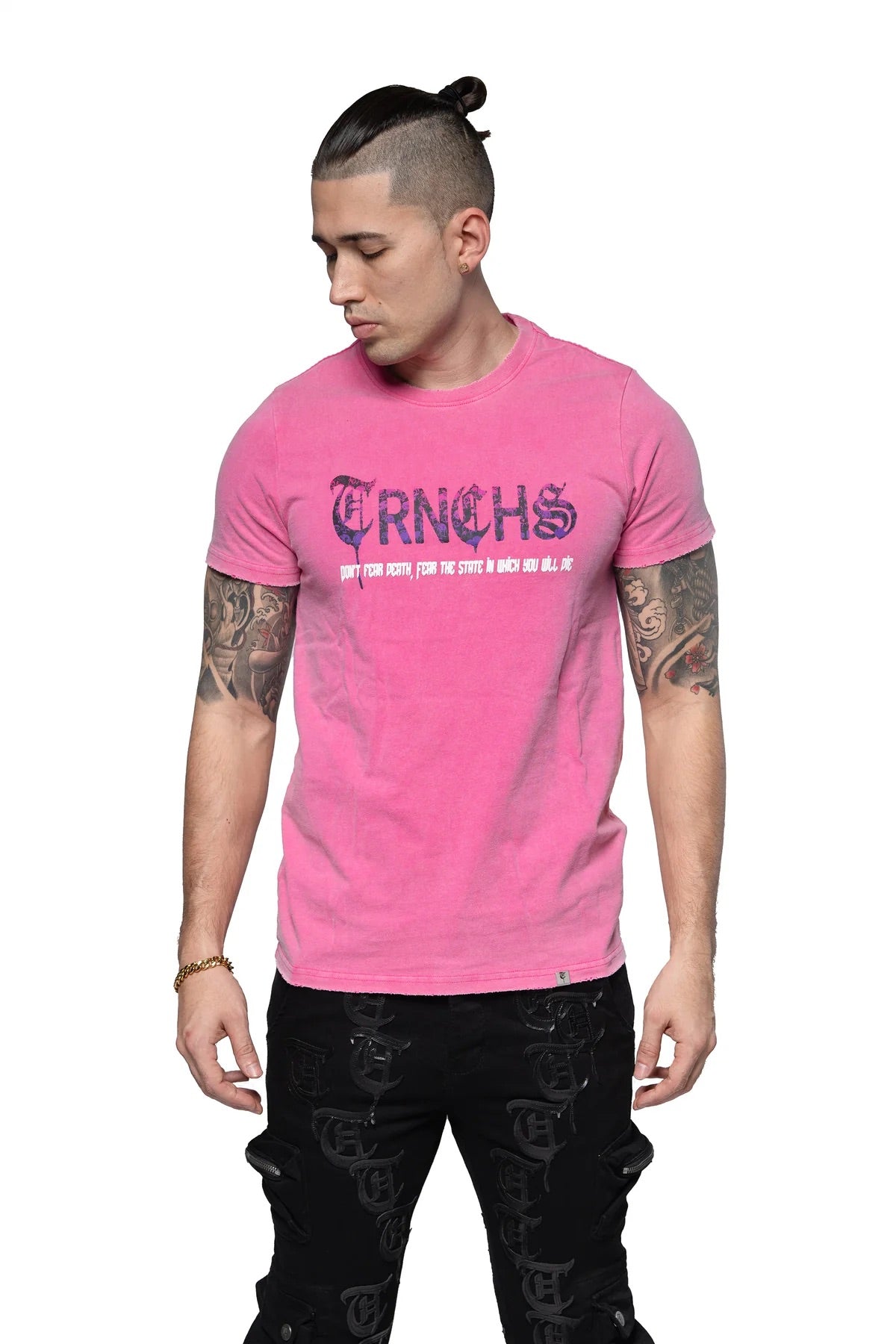 TRNCHS "DEATH LOGO P" TEE PURPLE