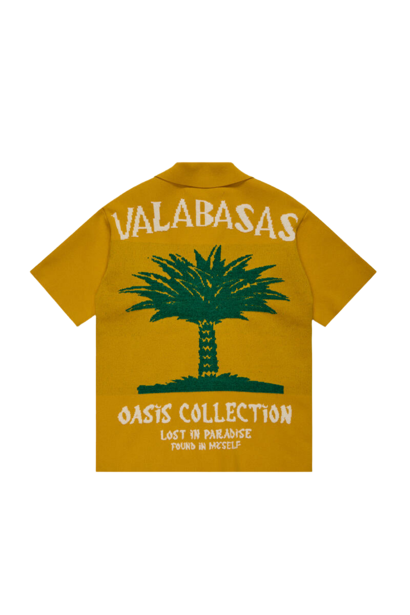 VALABASAS "LOS PALMAS" WOVEN BUTTON UP YELLOW