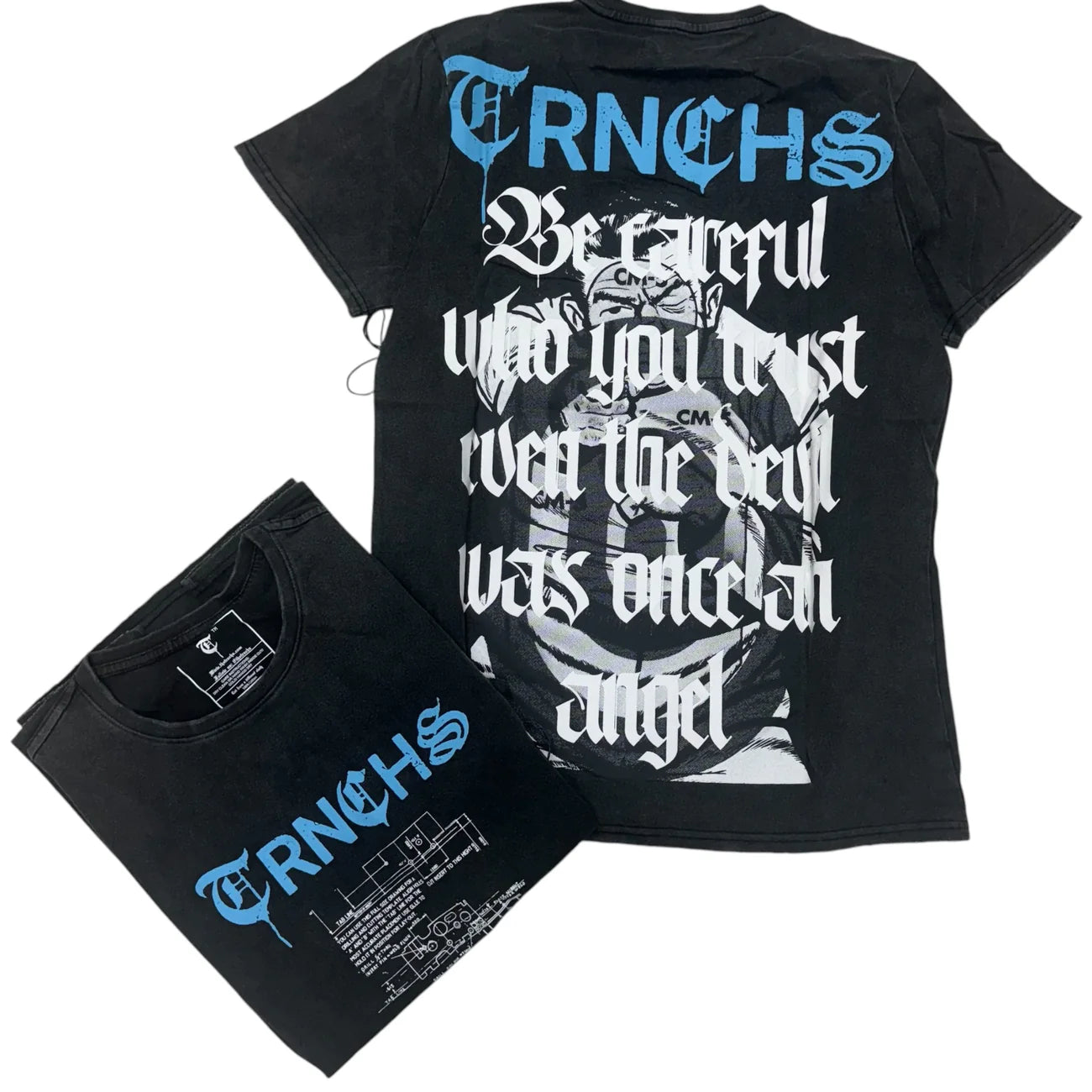 TRNCHS "TARGET" VINTAGE BLACK TEE